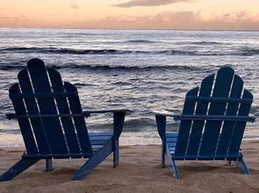 Chairs on beach